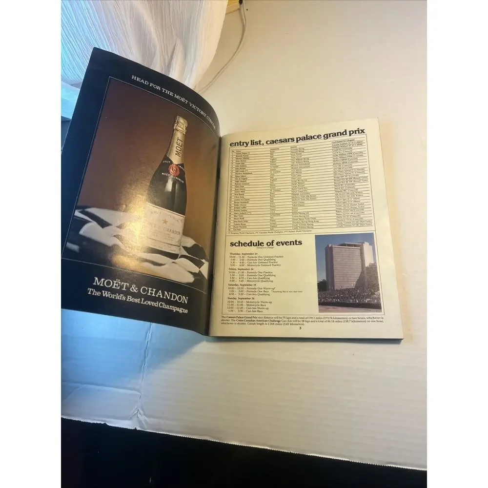 Metal Sign - 1982 Caesars Palace Parking Lot Racing Program - 10x14 inches